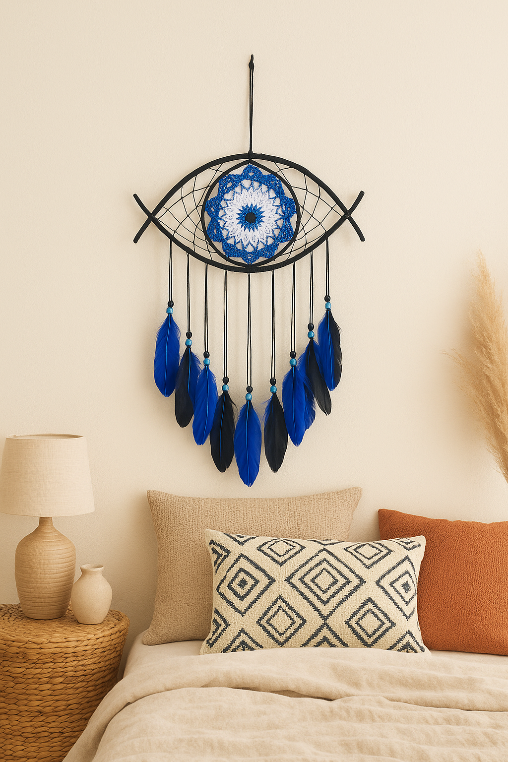 Titolo: 🧿 Acchiappasogni Occhio Turco (Nazar) – Protezione e Stile Boho Chic